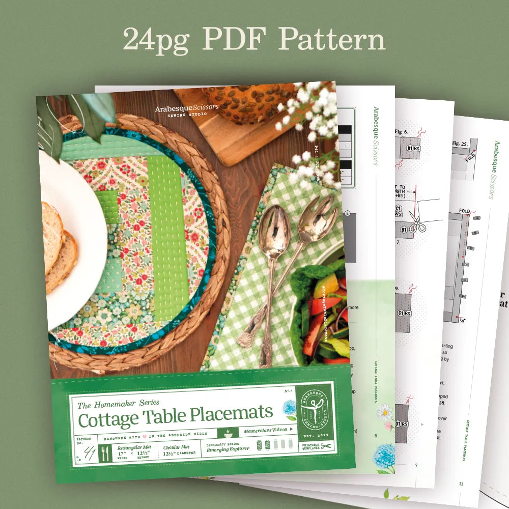 Cottage Table Placemats (PDF + Masterclass)