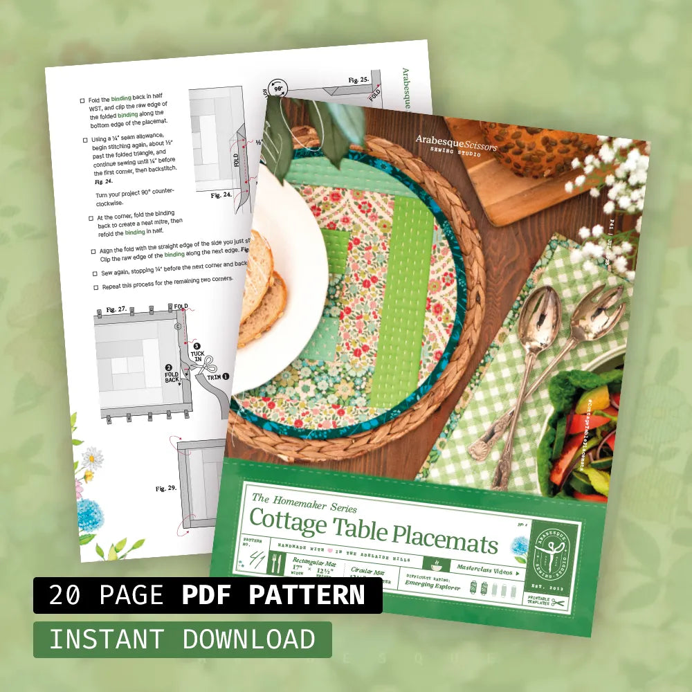 Cottage Table Placemats (Pattern)